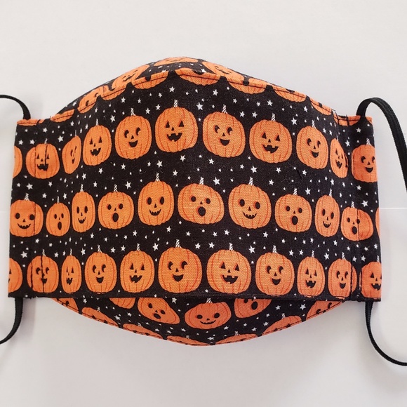 NEW! Thanksgiving Turkey Face Masks Halloween Pumpkins Fall Autumn Face Mask - Picture 5 of 16